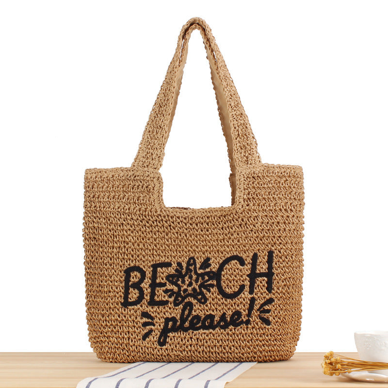 Casual Beach Bag Made of Refined Weave Bowlift