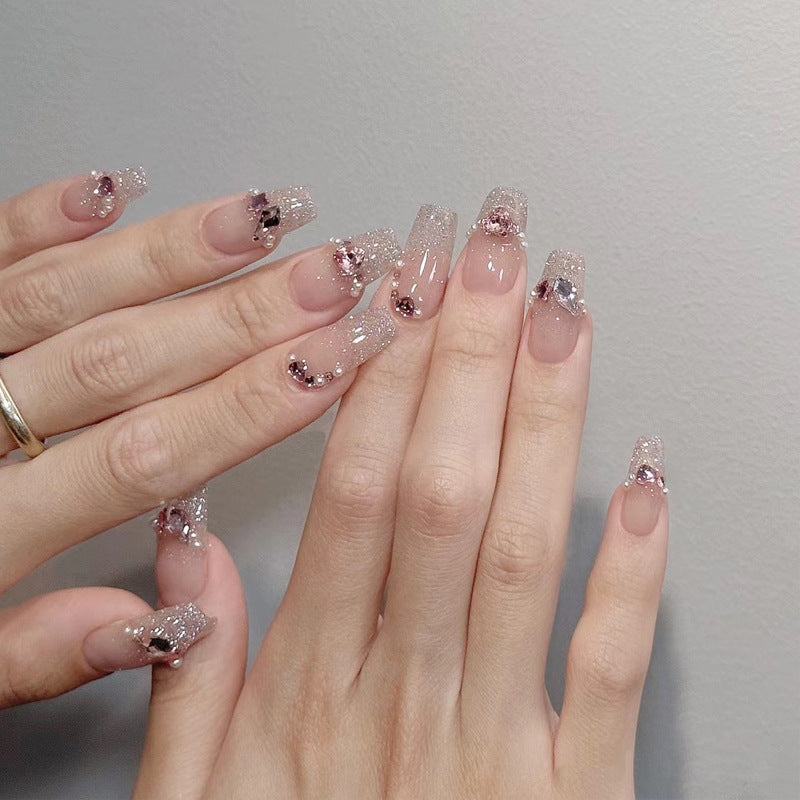 Sparkling Decorative Press-On Nails Bowlift