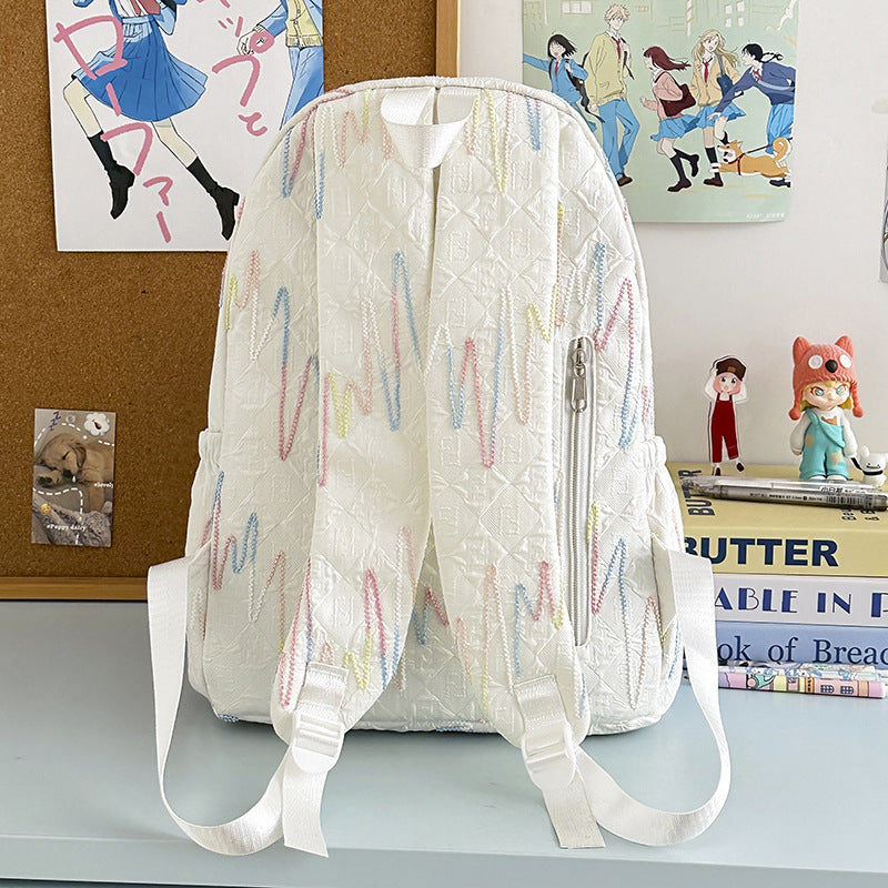 Backpack with Colorful Geometric Design Bowlift