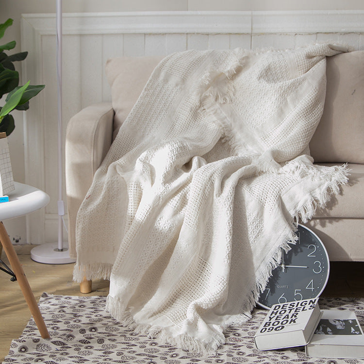 Soft Woven Textured Throw Blanket