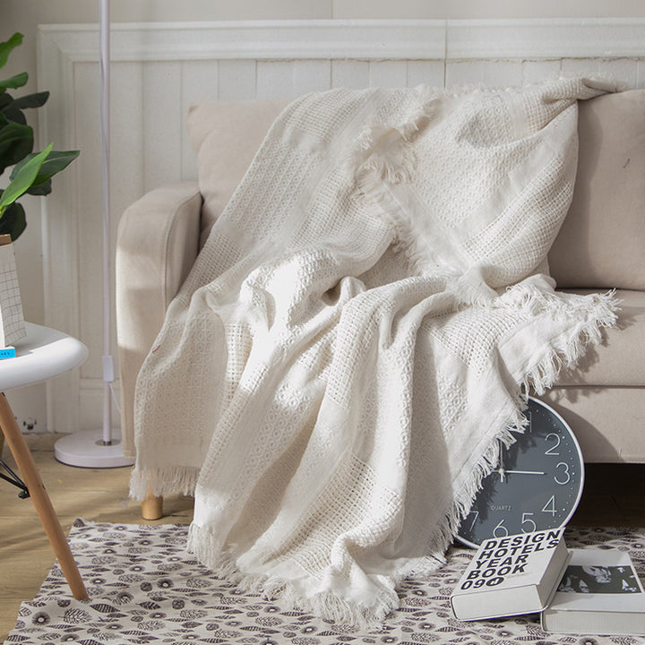 Soft Woven Textured Throw Blanket