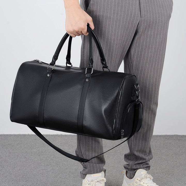 Elegant Synthetic Leather Travel Duffel Bag Bowlift