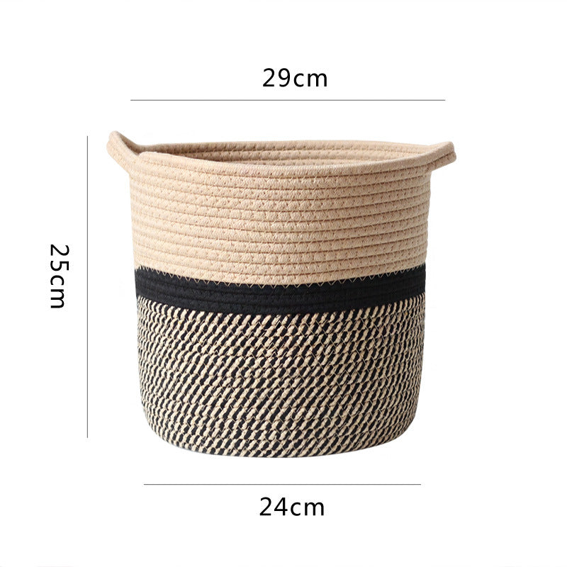 Decorative laundry basket made of woven material Bowlift
