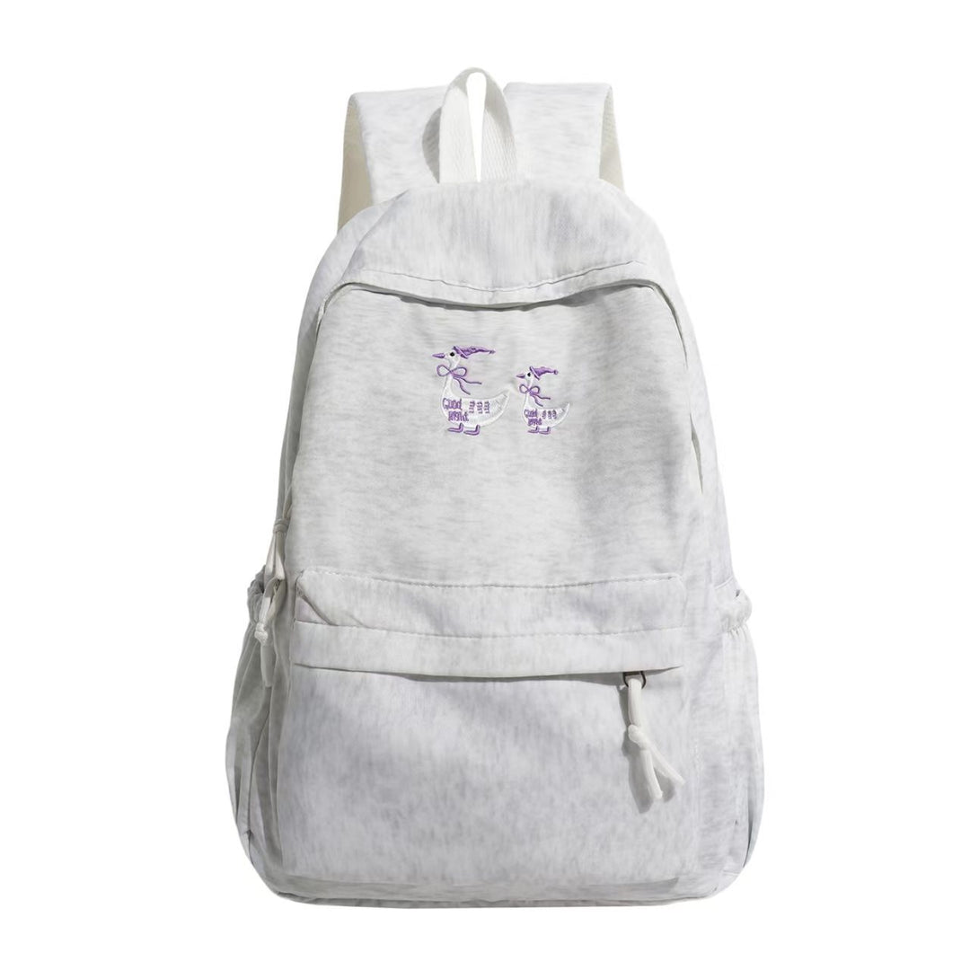Charming Embroidered Backpack Bowlift