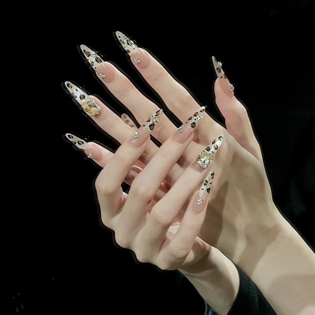 Elaborate Artistic Press-On Nail Set Bowlift