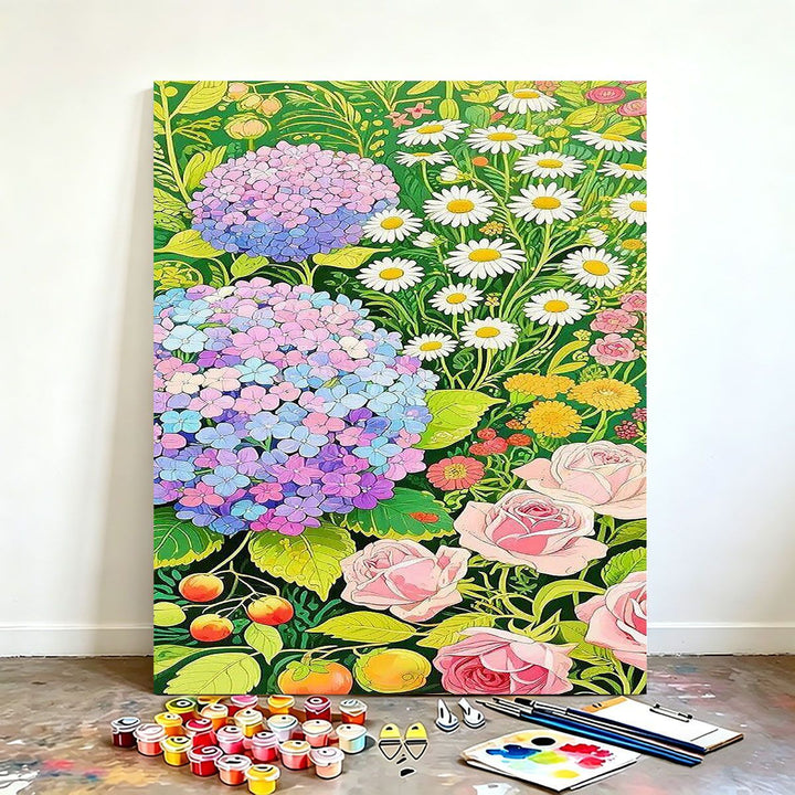 DIY Floral Canvas Painting Kit Bowlift