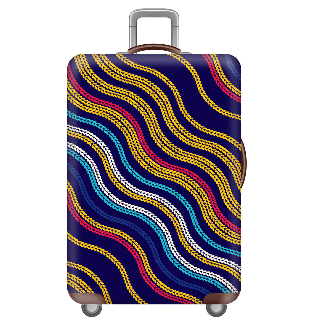 Unisex non-elastic suitcase cover with tropical leaf pattern, stretch protective cover for hard shell and soft case Bowlift