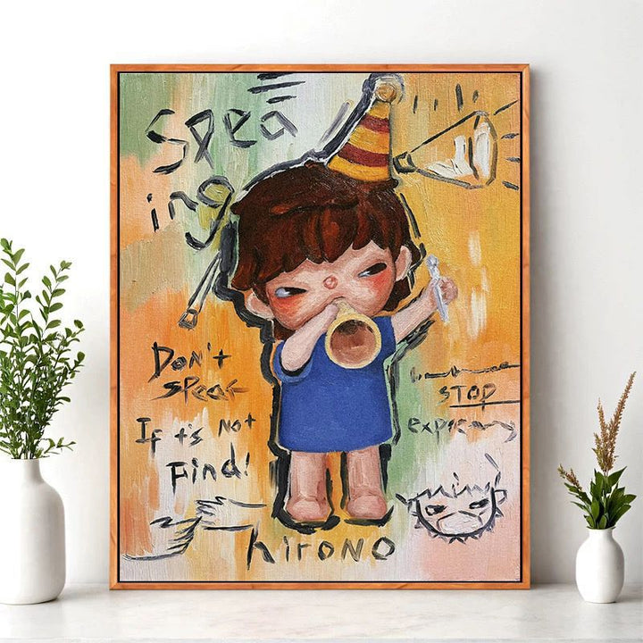 Cartoon Character Wall Art Print Bowlift