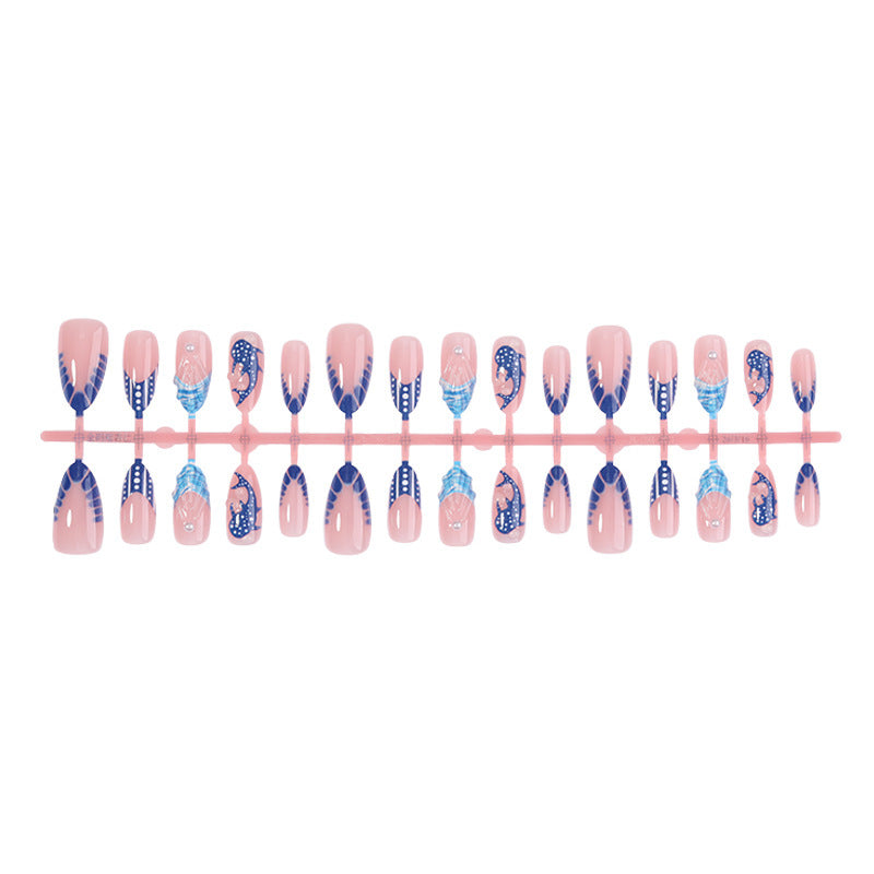 Acrylic nail set with elegant designs and glamorous accents Bowlift