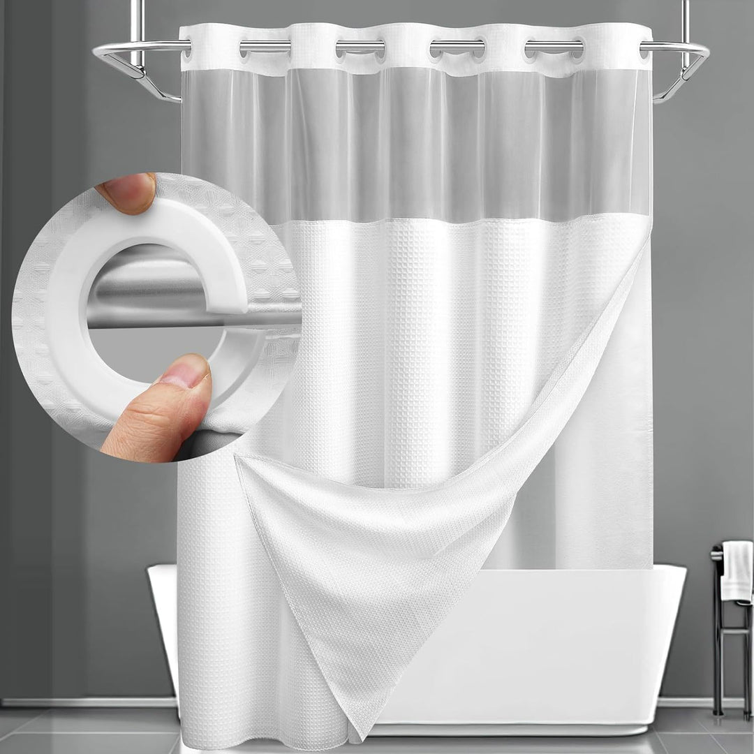 Textured Weave Shower Curtain Bowlift