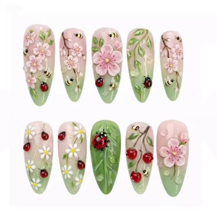 Botanical Themed Press-On Nail Kit Bowlift
