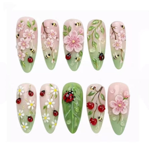 Botanical Themed Press-On Nail Kit Bowlift