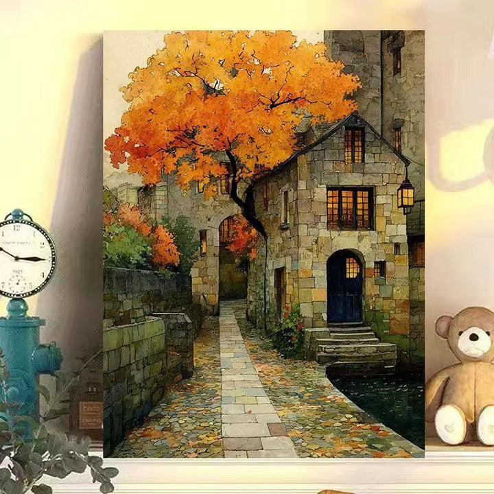 Vintage European Landscape Canvas Art Print Bowlift