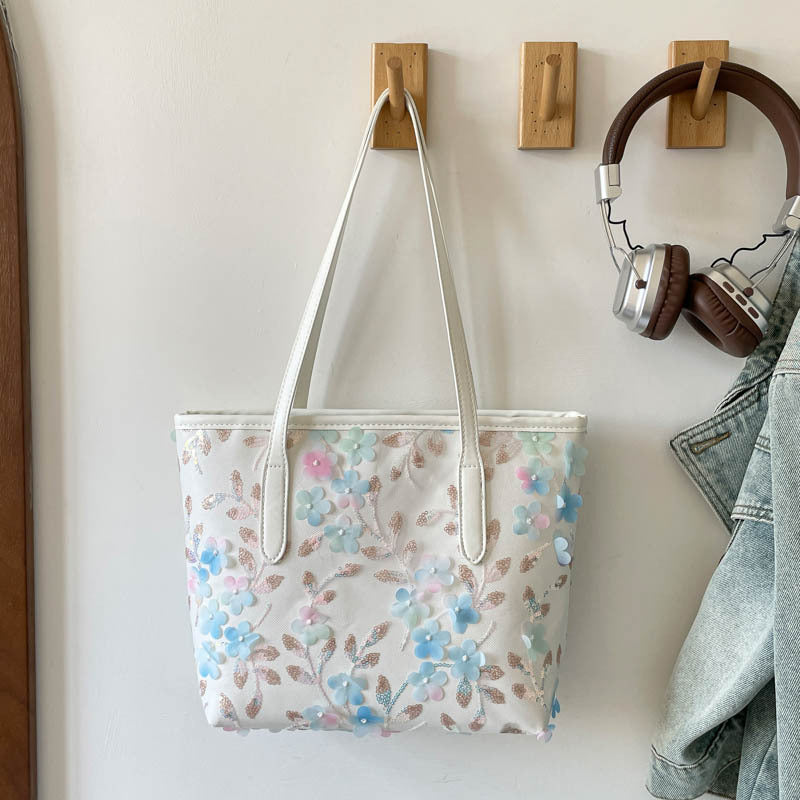 WoFloral Embellished Tote Bag Bowlift