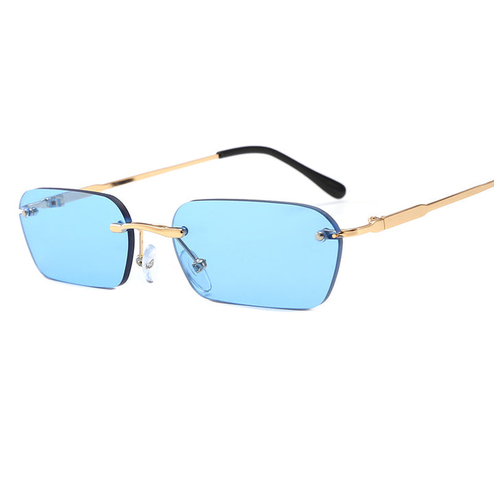 Women's fashionable rectangular sunglasses with luxurious metal frame Bowlift
