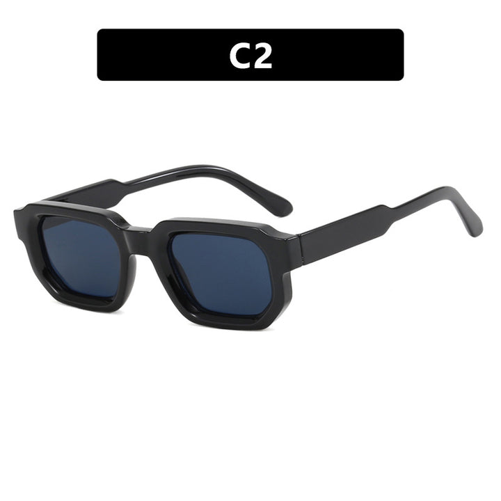 Women's geometric sunglasses with stylish transparent frame and polarized lenses Bowlift
