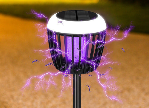 Outdoor Solar-Powered Garden Light Bowlift