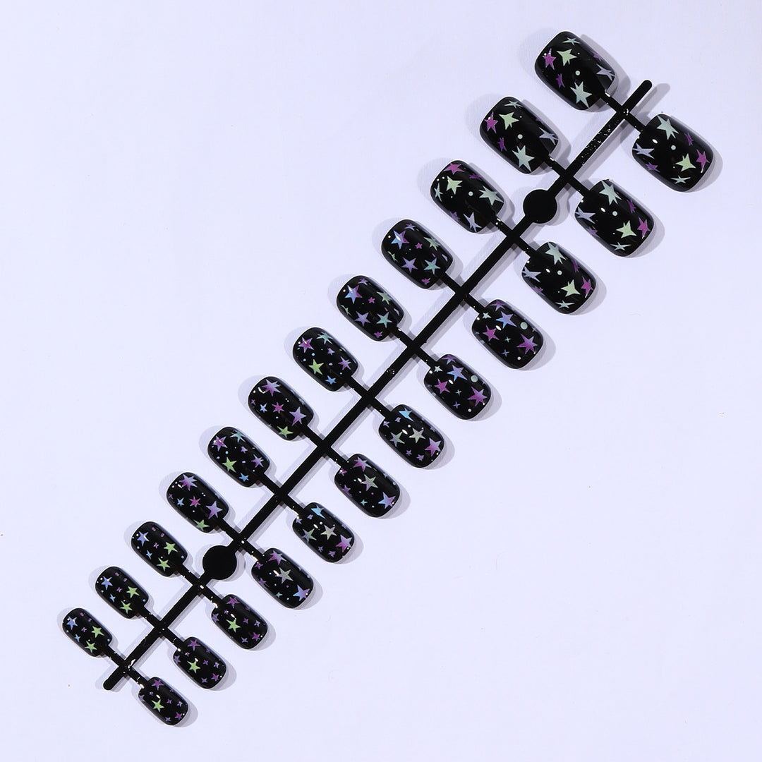 Starry Night Themed Nail Art Extensions Bowlift