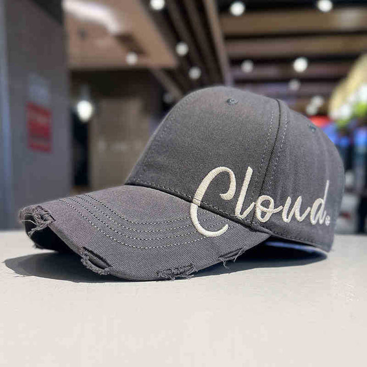 Women's Distressed Casual Cotton Baseball Cap Bowlift