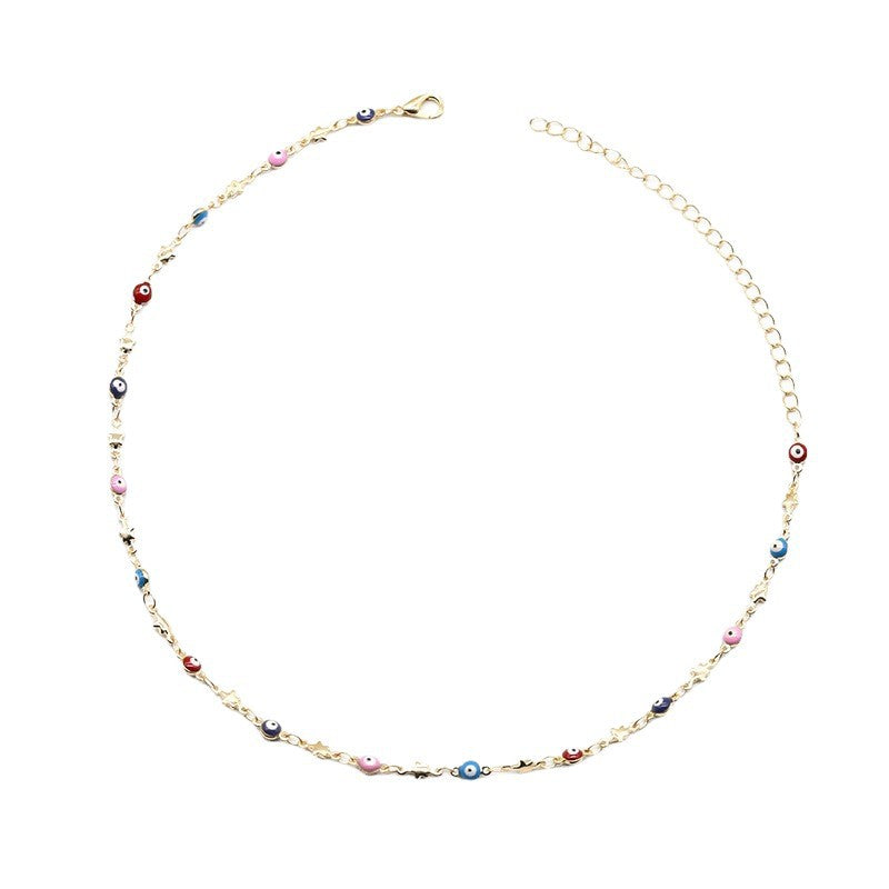 Colorful Bead Chain Necklace Bowlift