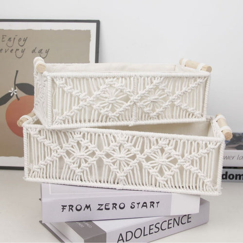 Handcrafted Macrame Storage Basket