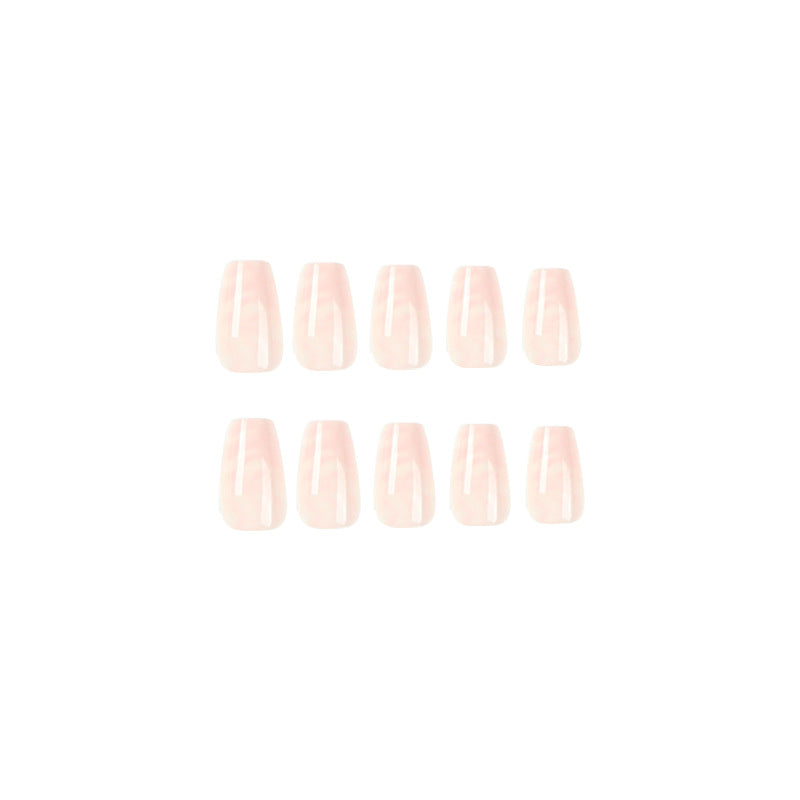 Elegant Nail Extensions with Marbled Accents Bowlift