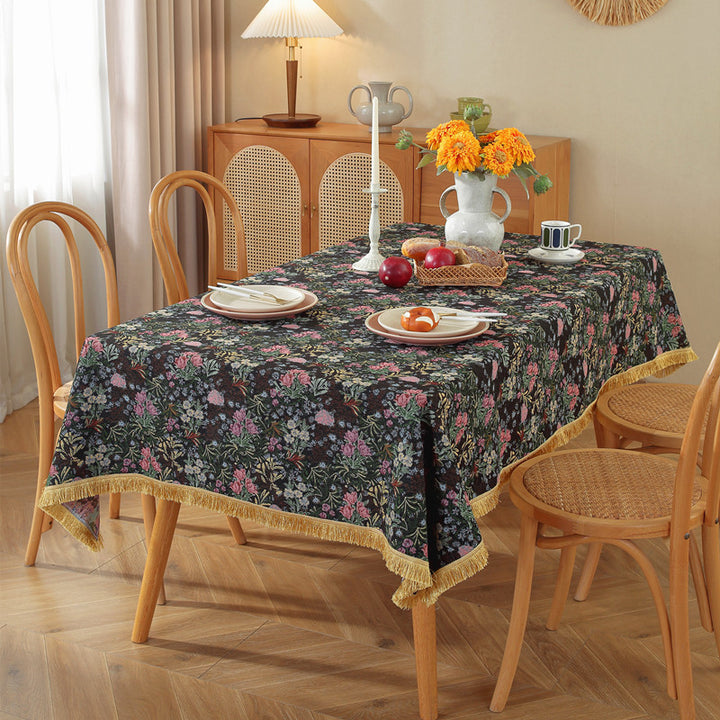 Bohemian Fringed Tablecloth
