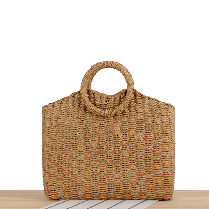 Braided beach bag with round handles Bowlift