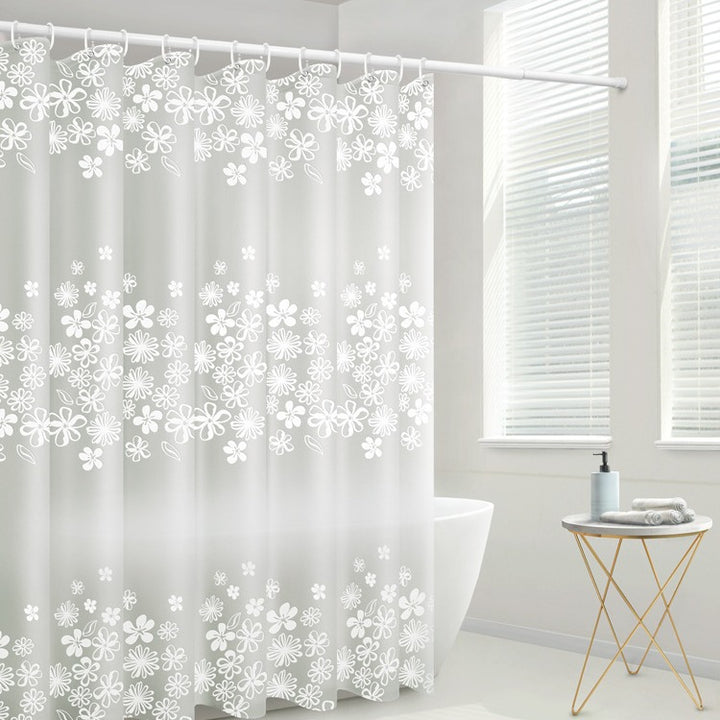 Floral Patterned Waterproof Shower Curtain Bowlift