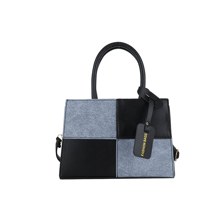 Geometric Patterned Handheld Tote Bag Bowlift