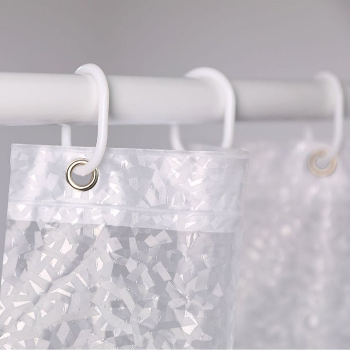 Elegant Textured Shower Curtain Bowlift
