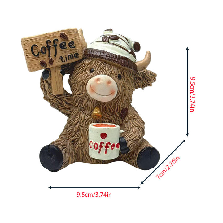 Decorative Highland Cattle Coffee Figure Bowlift
