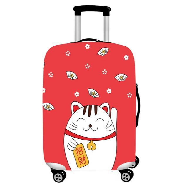 Unisex stretchable suitcase cover with cute alpaca design, elastic protective cover for hard-shell and fabric suitcases Bowlift