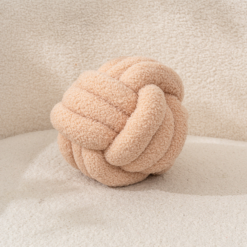 Plush Knotted Velvet Throw Pillow Decorative Accent Cushion Bowlift