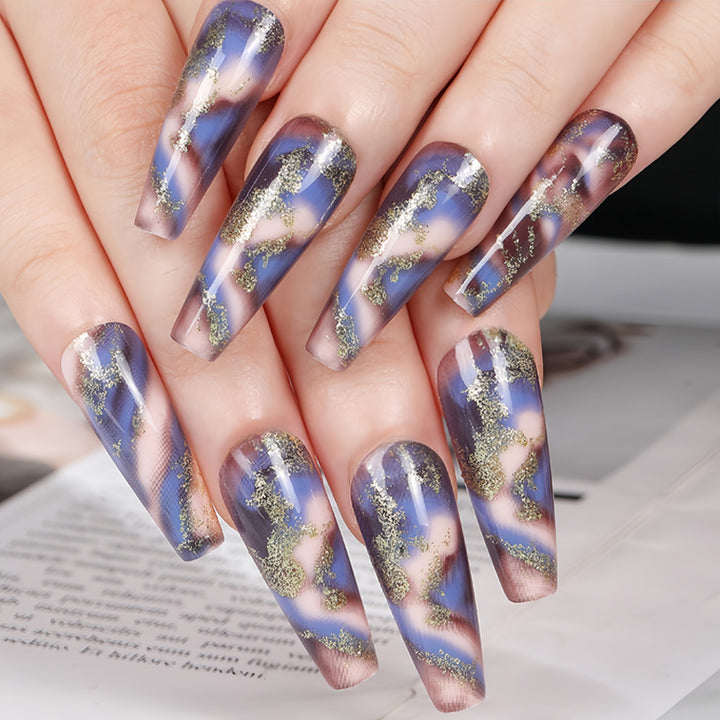 Artificial nails with luxurious design Bowlift