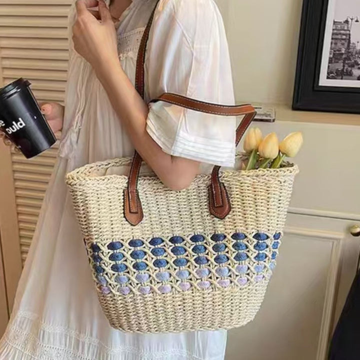 Handbag Made of High-Quality Woven Material Bowlift