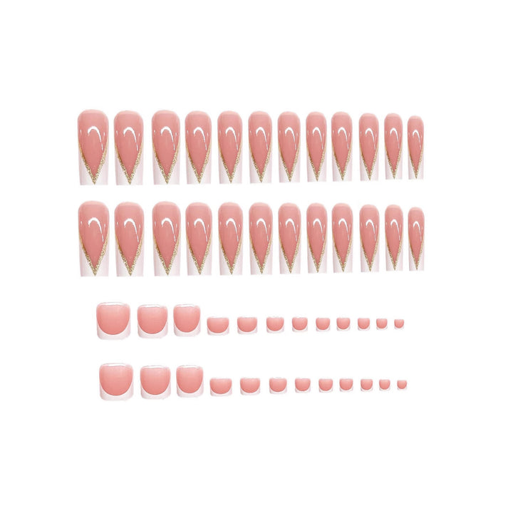 Decorative French Tip Nail Art Extensions Bowlift