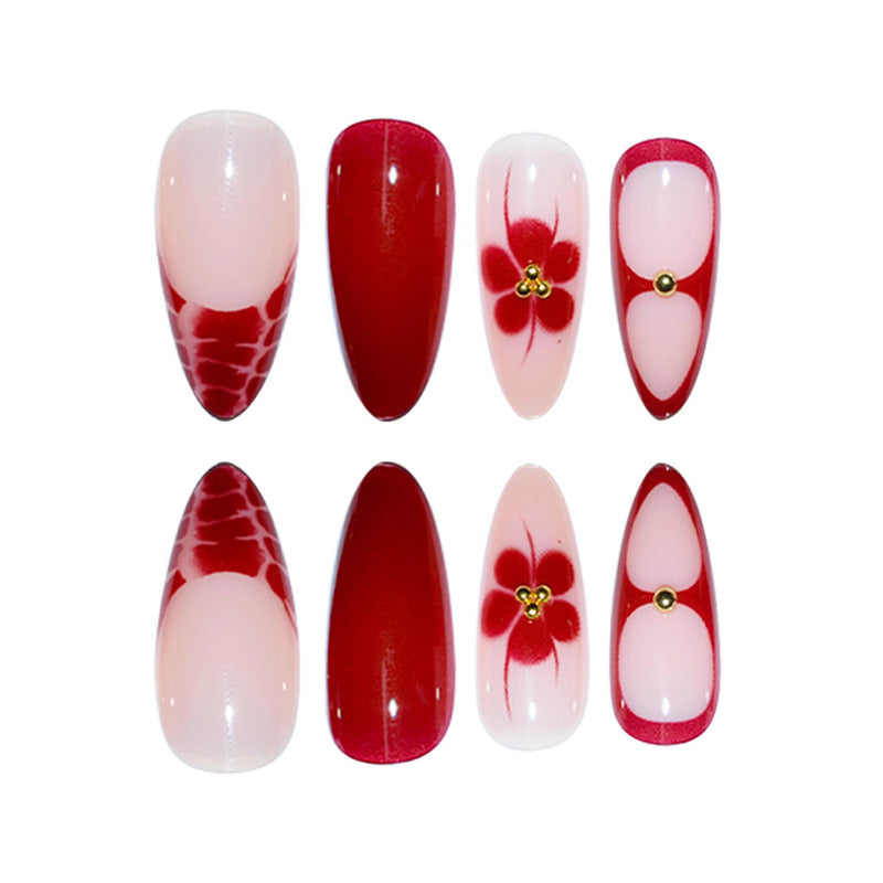 Elegant Stiletto Press-On Nail Design Bowlift