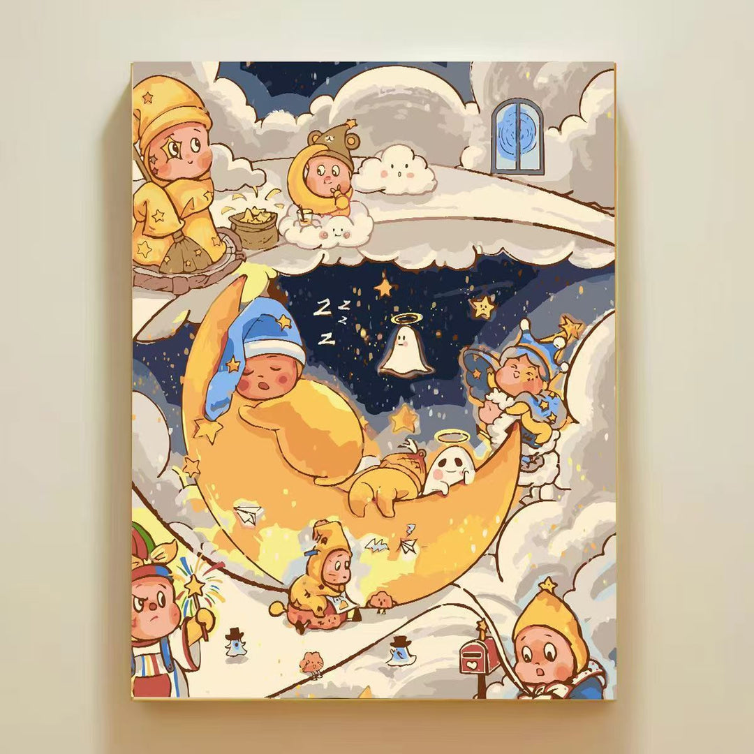 Playful Cartoon Themed Wall Art Canvas Print Bowlift