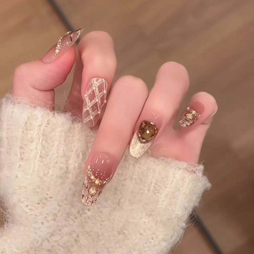 Natural Ombre Acrylic Nail Set Bowlift