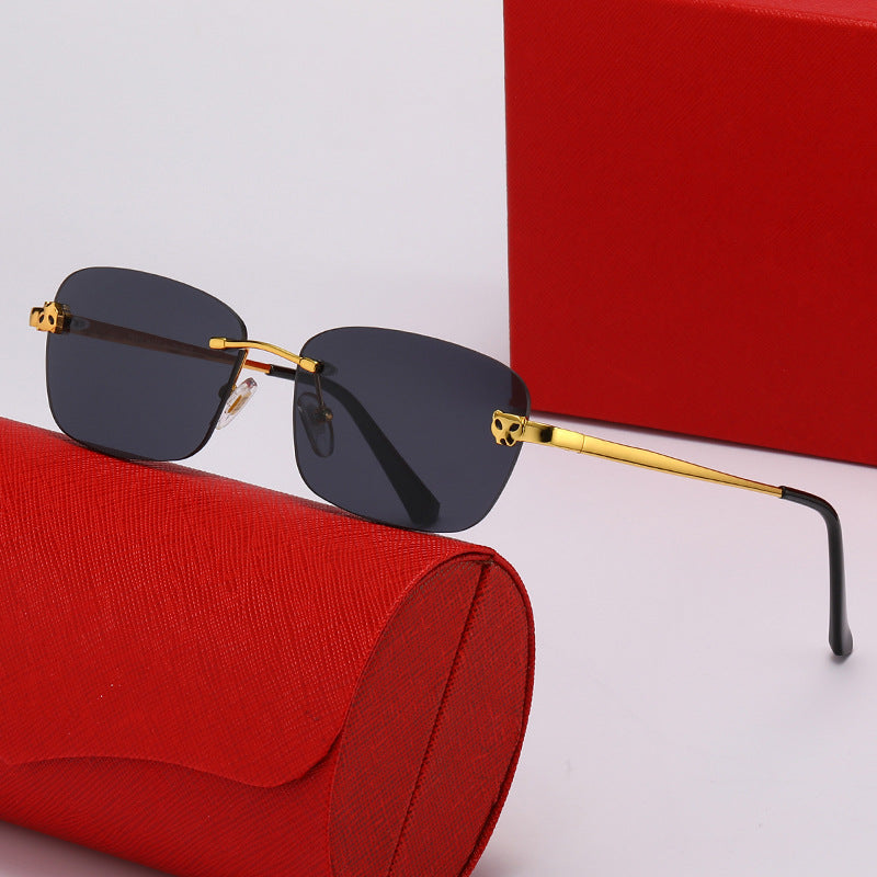 Women’s fashionable half-frame glasses with elegant metal frame Bowlift