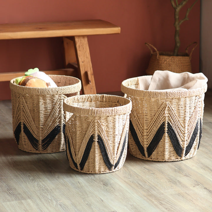 Handbag made of braided natural material Bowlift