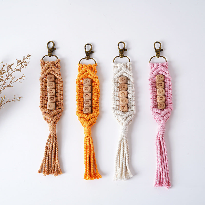Personalized Macrame Keychain Holder Bowlift