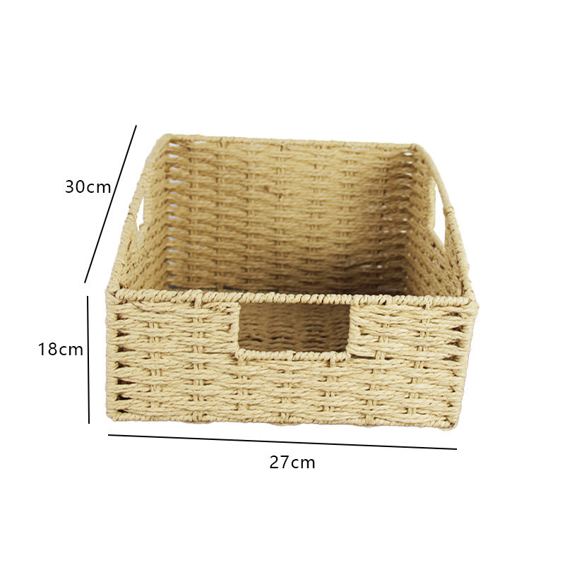 Natural Fiber Rectangular Storage Basket Bowlift