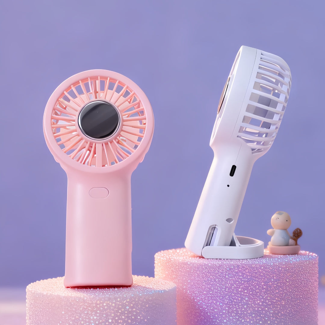 Ladies portable USB hand fan with hair protection function Bowlift