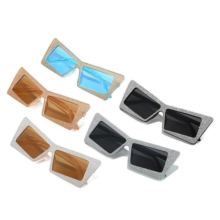Women's geometric sunglasses with sparkling elements Bowlift