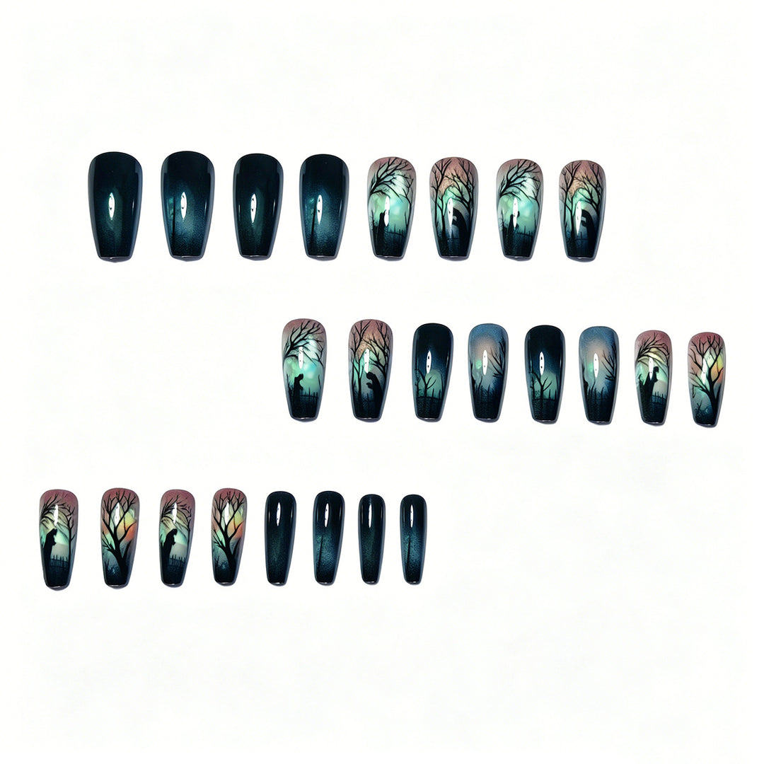 Artistic Night Scene Nail Art Bowlift