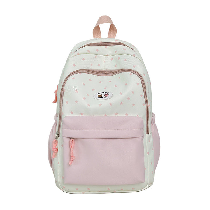 Playful Star-Patterned Student Backpack