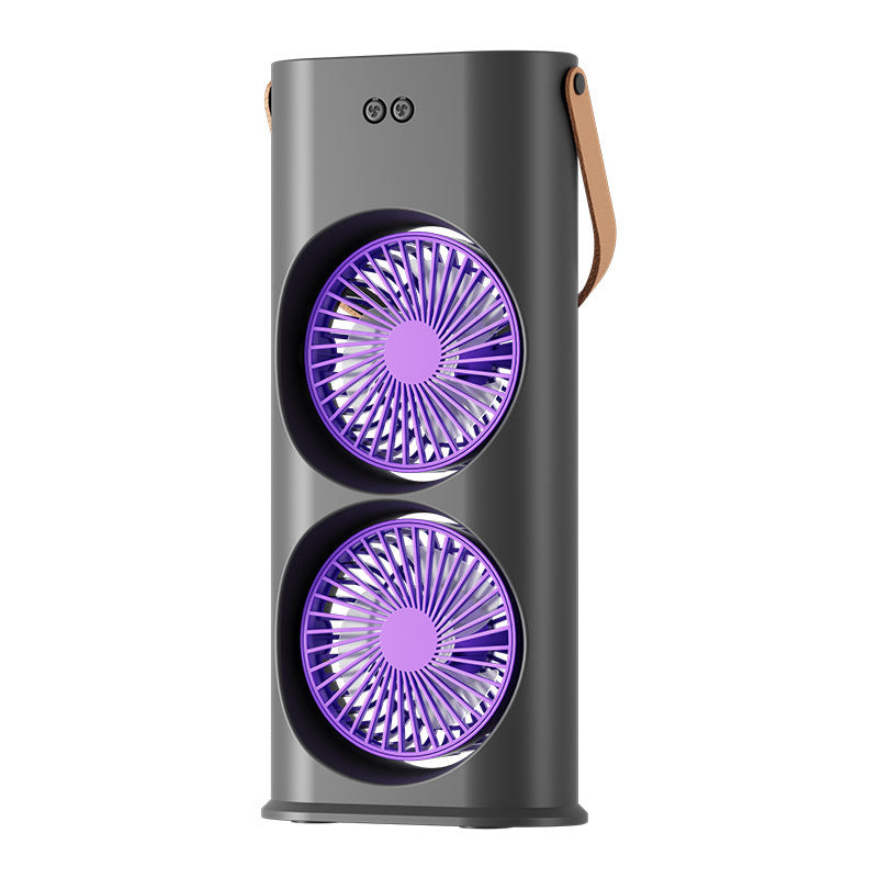 Unisex Dual-Head Portable Cooling Fan Bowlift