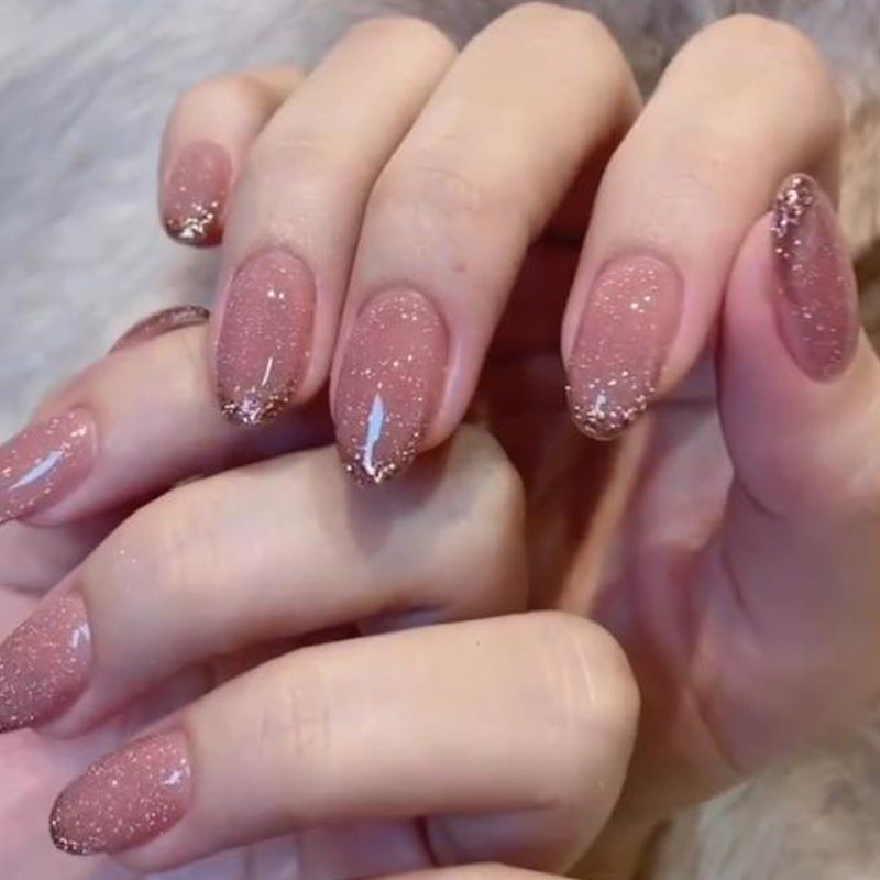 Artful Nail Art with Glitter Accents Bowlift